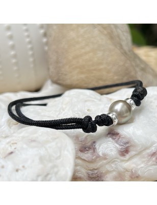 Bracciale Uomo Vera Perla di Tahiti Colore Champagne - 10/11mm