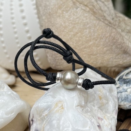 塔希提岛香槟珍珠男士手链 - 10.47毫米