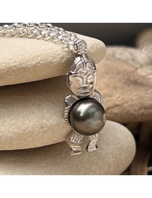 prix pendentif tiki perle de culture de Tahiti - Poemotu