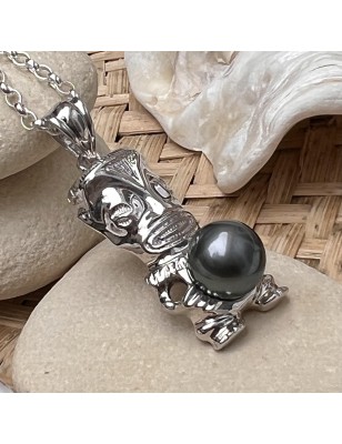 price cultured pearl from Tahiti tiki pendant for man meaning - what is the best man gift for valentine's day ?