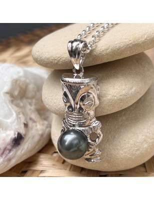 price cultured pearl from Tahiti tiki pendant for man meaning - what is the best man gift for valentine's day ?