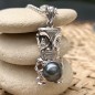 Ru - Tahitian Pearl Maori Tiki Pendant
