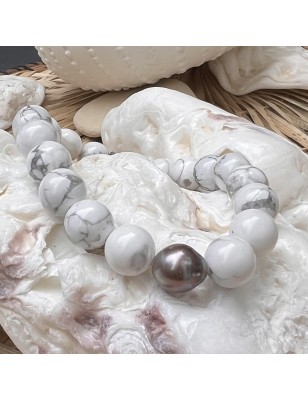 perle de Tahiti homme bracelet howlite prix