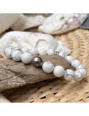 perle de Tahiti homme bracelet howlite prix