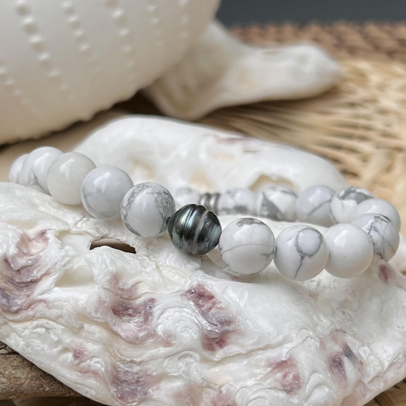 Bracelet Homme Perle de Culture de Tahiti Cerclée