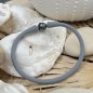 Teahupoo - Tahitian Pearl Bracelet - Grey Rubber