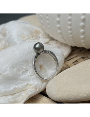 price tahitian black pearl woman ring - Poemotu
