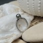 Ella - Anillo brazalete con perla de Tahití gris - Plata rodiada