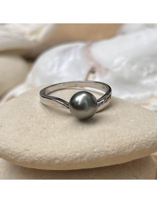 prix bague femme perle noire de Tahiti signification - Poemotu