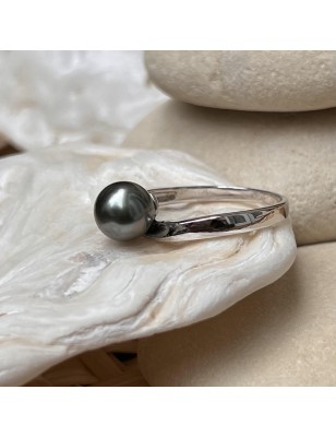 prix bague femme perle noire de Tahiti signification - Poemotu