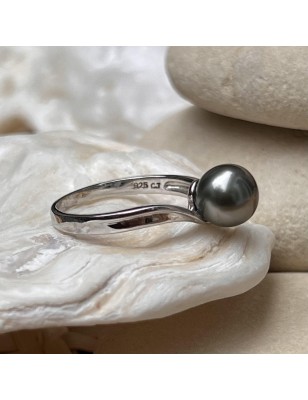 prix bague femme perle noire de Tahiti signification - Poemotu