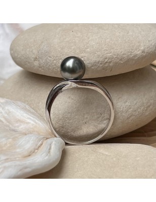 prix bague femme perle noire de Tahiti signification - Poemotu