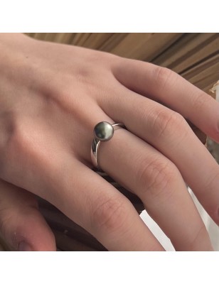price tahitian black pearl woman ring - Poemotu