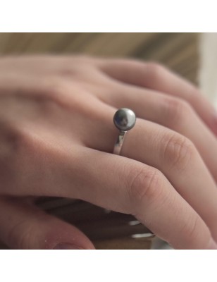 woman ring tahitian cultured pearls price - perla Tahiti