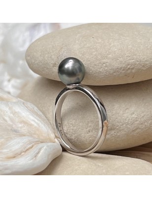 woman ring tahitian cultured pearls price - perla Tahiti