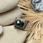 Honu - Tahitian Black Pearl Ring - Size 8.25