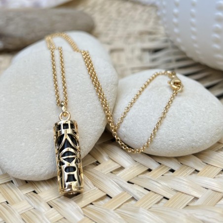 Golden Tiki Men's Necklace - Balance Symbol