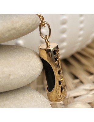 price onyx tiki gold necklace mana protection - tahitian jewerly for men - tahiti jewerly