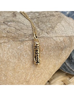 Harmony Tiki Pendant - Gold Plated - Black Onyx