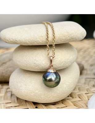 perle de culture de Tahiti en pendentif or femme perle naturelle prix perles tahitiennes