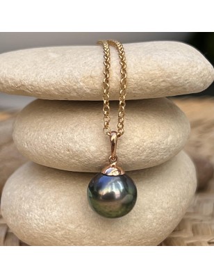 perle de culture de Tahiti en pendentif or femme perle naturelle prix perles tahitiennes
