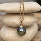 Mahi - Tahitian Pearl 10.91mm 18K Pink Gold Pendant