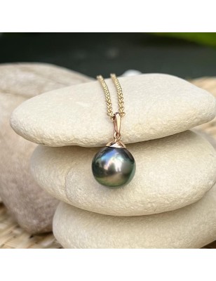 tahitian cultured pearl 18k gold pendant for man price