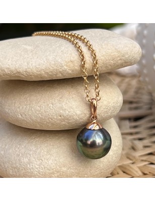 tahitian cultured pearl 18k gold pendant for man price