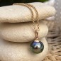 Mahi - Tahitian Pearl 10.91mm 18K Pink Gold Pendant