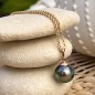 Mahi - Pendentif Or Rose et Perle de Tahiti 10,91mm