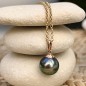 Mahi - Tahitian Pearl 10.91mm 18K Pink Gold Pendant