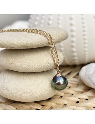 perle de culture de Tahiti en pendentif or femme perle naturelle prix perles tahitiennes