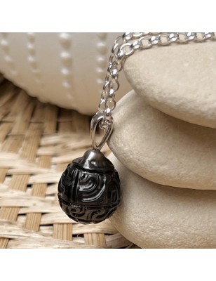pendentif homme perle noire de Tahiti prix perle noire gravée