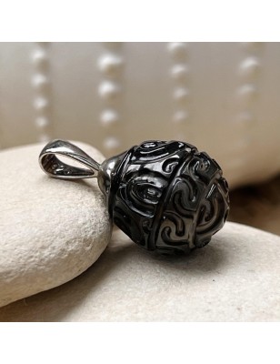pendentif homme perle noire de Tahiti prix perle noire gravée