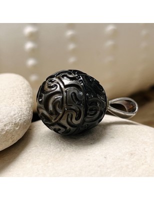 pendentif homme perle noire de Tahiti prix perle noire gravée