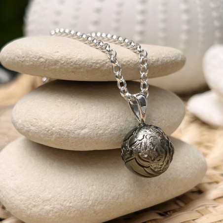 Pendentif Perle de Tahiti - Gravure Scorpion