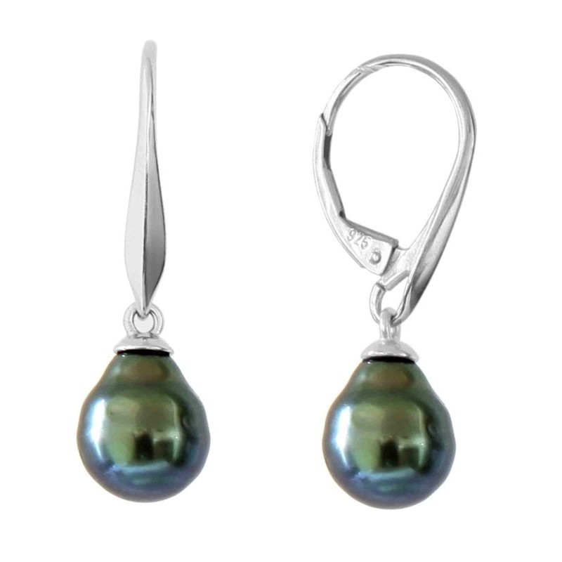 Tahitian Pearls sterling silver earrings