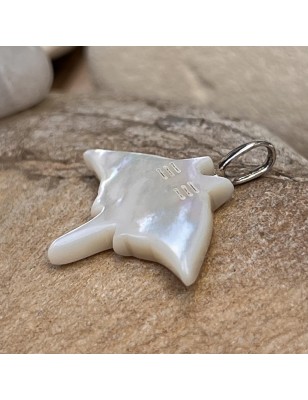 raie manta pendentif en nacre blanche perle d'eau douce prix