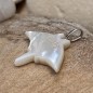 Manta Iti - Pendentif Nacre Blanche - Argent Rhodié