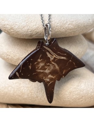 Colgante Manta Coco - Ray - Plata rodiada