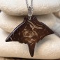 Manta Coco - Pendentif Raie - Argent Rhodié