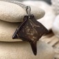 Manta Coco - Pendentif Raie - Argent Rhodié