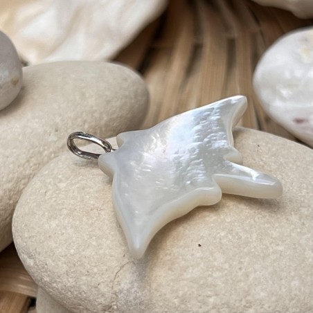 Manta Nui - Rochenanhänger - Rhodiumplattiertes Silber