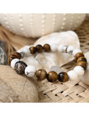 prix perle de Tahiti bracelet homme oeil de tigre