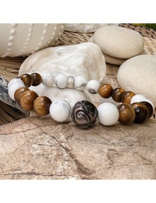 prix perle de Tahiti bracelet homme oeil de tigre