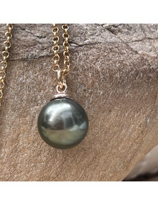 Collana con perla di Tahiti