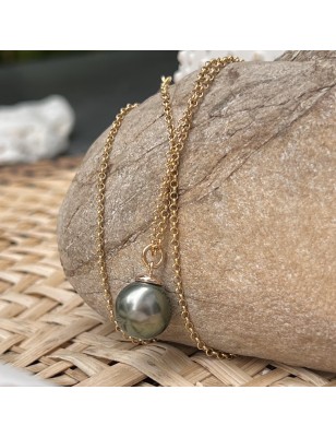 Collana con perla di Tahiti