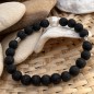 Bracelet Perle d'Eau Douce - Pierres de Lave