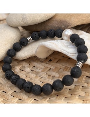 pierres de lave bracelet homme perle d'eau douce prix