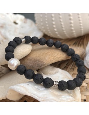 pierres de lave bracelet homme perle d'eau douce prix